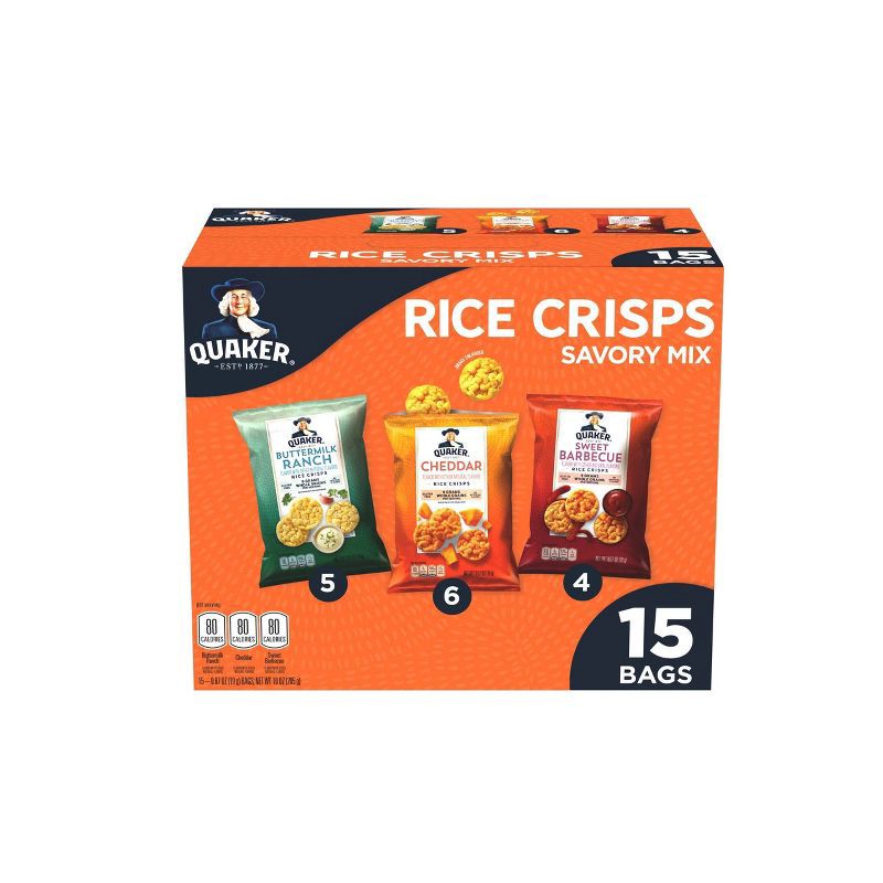 slide 2 of 7, Quaker Rice Crisp Savory - 0.67oz/15ct, 0.67 oz, 15 ct