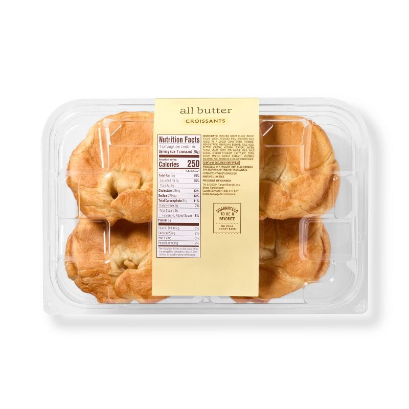 slide 2 of 4, Butter Croissants - 9.2oz/4ct - Favorite Day™, 4 ct; 9.2 oz