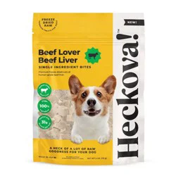 Heckova! Freeze-Dried Raw Beef Lover Beef Liver Flavor Bites Dog Treats - 4oz