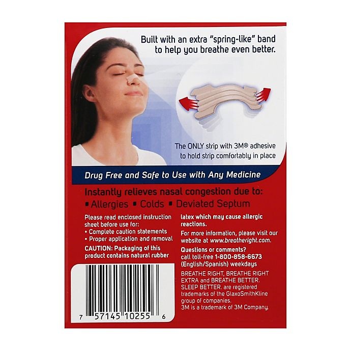 slide 2 of 2, Breathe Right Extra Tan Drug-Free Nasal Strips for Congestion Relief, 26 ct