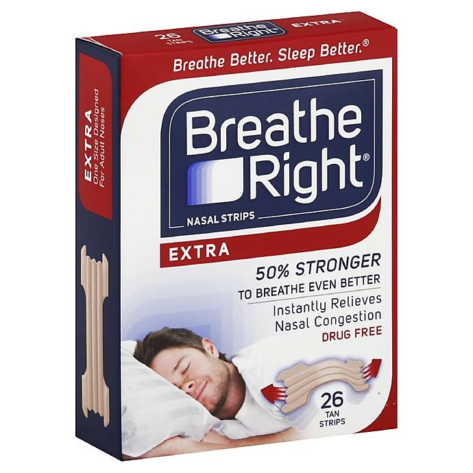 slide 1 of 2, Breathe Right Extra Tan Drug-Free Nasal Strips for Congestion Relief, 26 ct