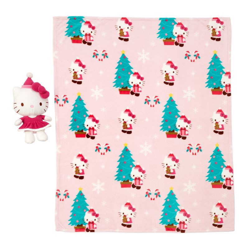 slide 1 of 4, Hello Kitty Pillow and Throw, 1 ct