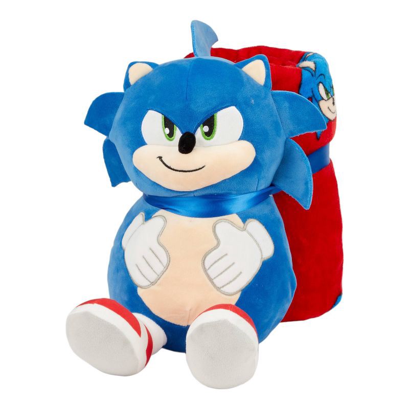 slide 1 of 4, Sonic the Hedgehog Sonic Pillow and Throw, 1 ct