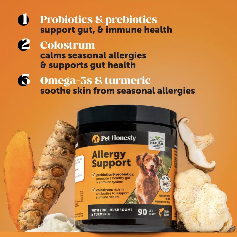 slide 4 of 10, Pet Honesty Allergy Support Peanut Butter Flavor Supplement for Dog - 60ct, 60 ct