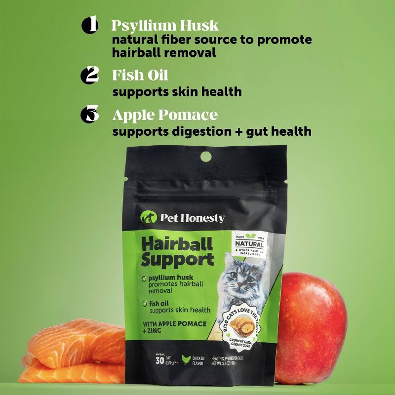 slide 4 of 11, Pet Honesty Hairball Supplement for Cat Chicken Flavor - 3.7oz, 3.7 oz