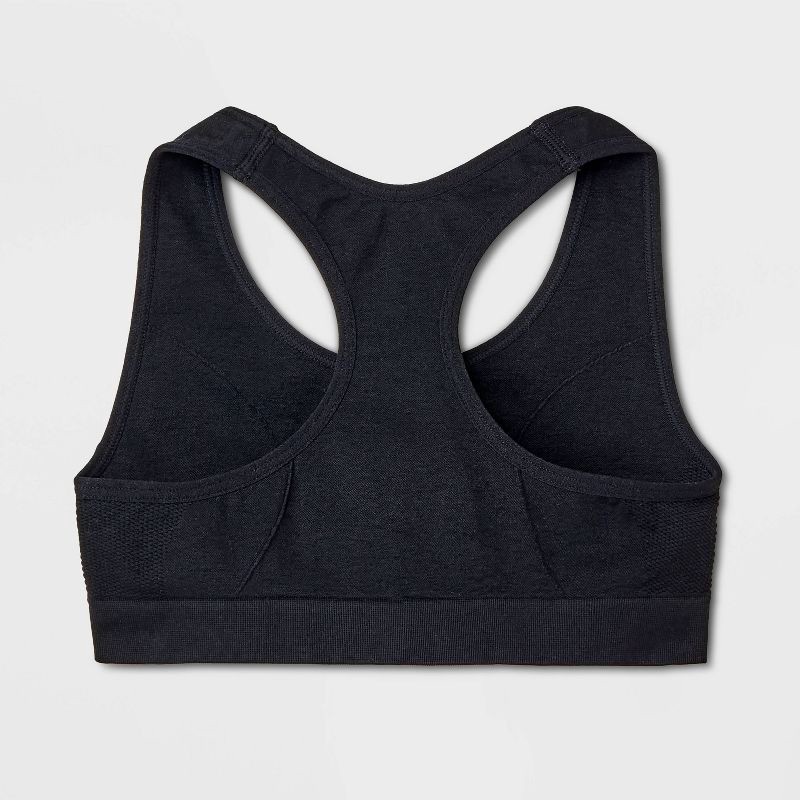 slide 2 of 3, Girls' 2pk Sports Bra - Cat & Jack™ White/Black S, 2 ct