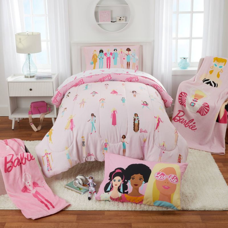 slide 3 of 3, 46"x60" Barbie Throw Blanket, 1 ct