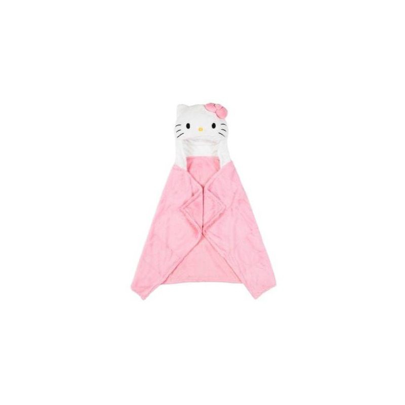 slide 2 of 7, Hello Kitty Kids' Hooded Blanket, 1 ct