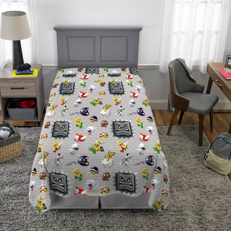 slide 2 of 8, Super Mario Mario Twin Sheet Set, 1 ct