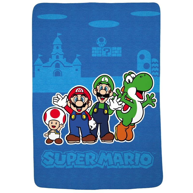 slide 1 of 5, Super Mario Twin Mario Blanket, 1 ct