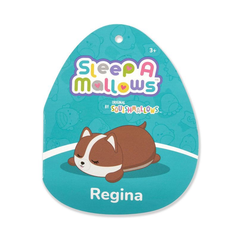 slide 9 of 10, Squishmallows 18" Large Plush Regina Brown and White Corgi Sleepamallows, 1 ct