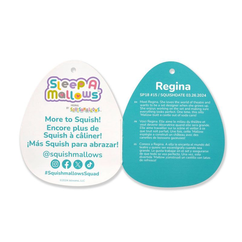 slide 10 of 10, Squishmallows 18" Large Plush Regina Brown and White Corgi Sleepamallows, 1 ct