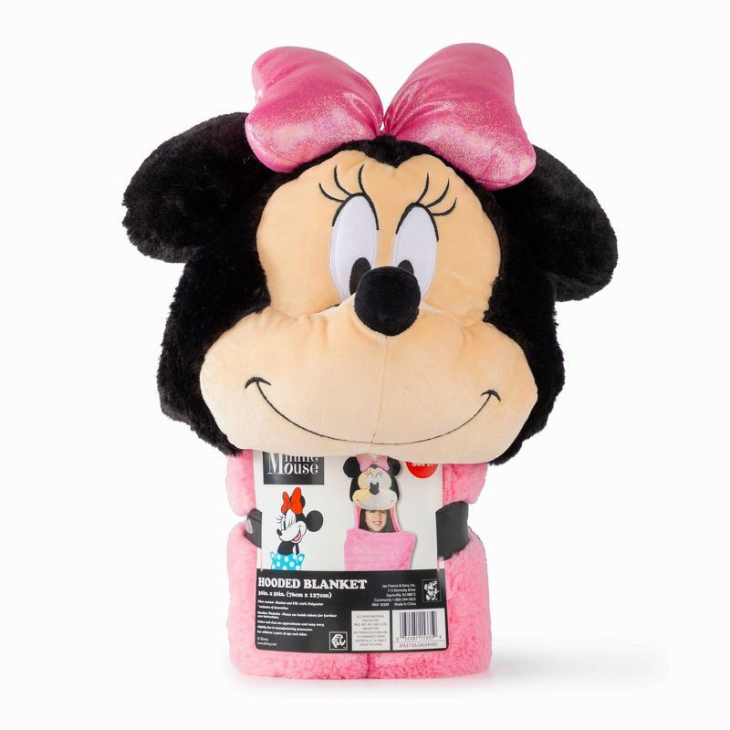 slide 1 of 2, Minnie Mouse Hooded blanket, 1 ct