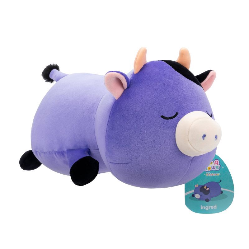slide 6 of 11, Squishmallows 18" Large Plush Ingred Dark Purple Cow Sleepamallows, 1 ct