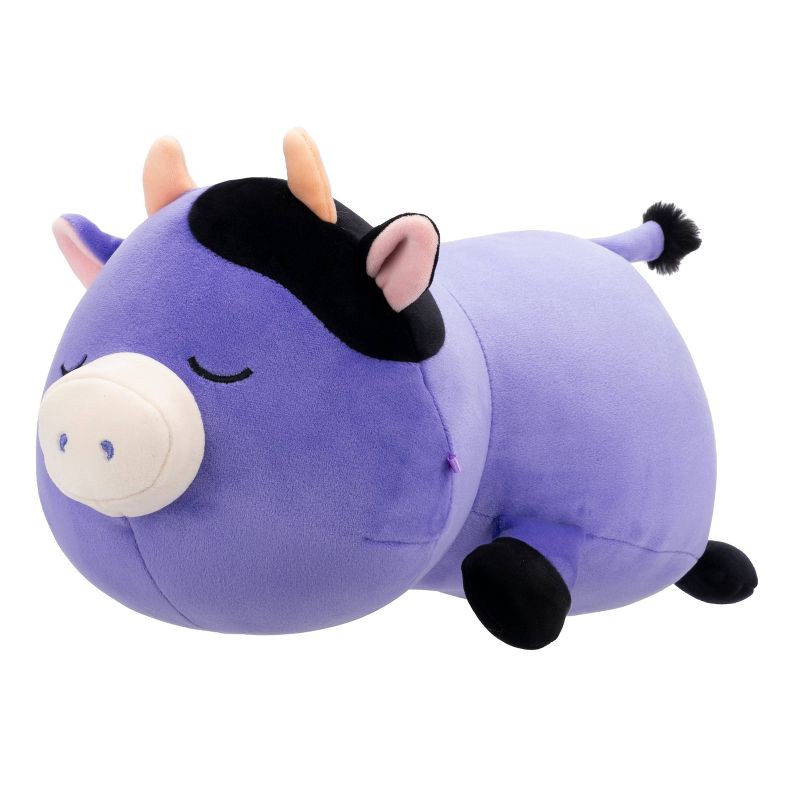 slide 1 of 11, Squishmallows 18" Large Plush Ingred Dark Purple Cow Sleepamallows, 1 ct