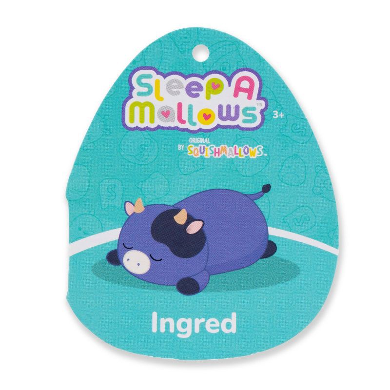 slide 10 of 11, Squishmallows 18" Large Plush Ingred Dark Purple Cow Sleepamallows, 1 ct