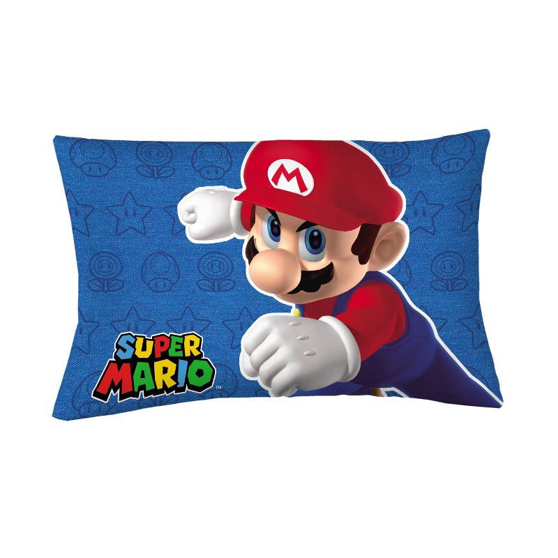slide 1 of 3, Super Mario Mario Pillowcase, 1 ct