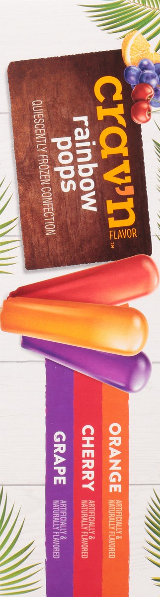 slide 4 of 9, Crav'n Flavor Orange/Cherry/Grape Rainbow Pops Variety Pack 20 ea, 20 ct
