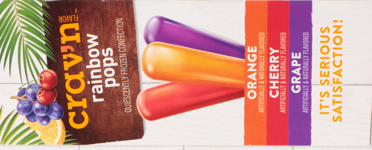slide 6 of 9, Crav'n Flavor Orange/Cherry/Grape Rainbow Pops Variety Pack 20 ea, 20 ct