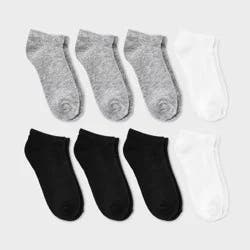 Kids' 8pk Low Cut Socks - Dealworthy™ White/Gray/Black M/L
