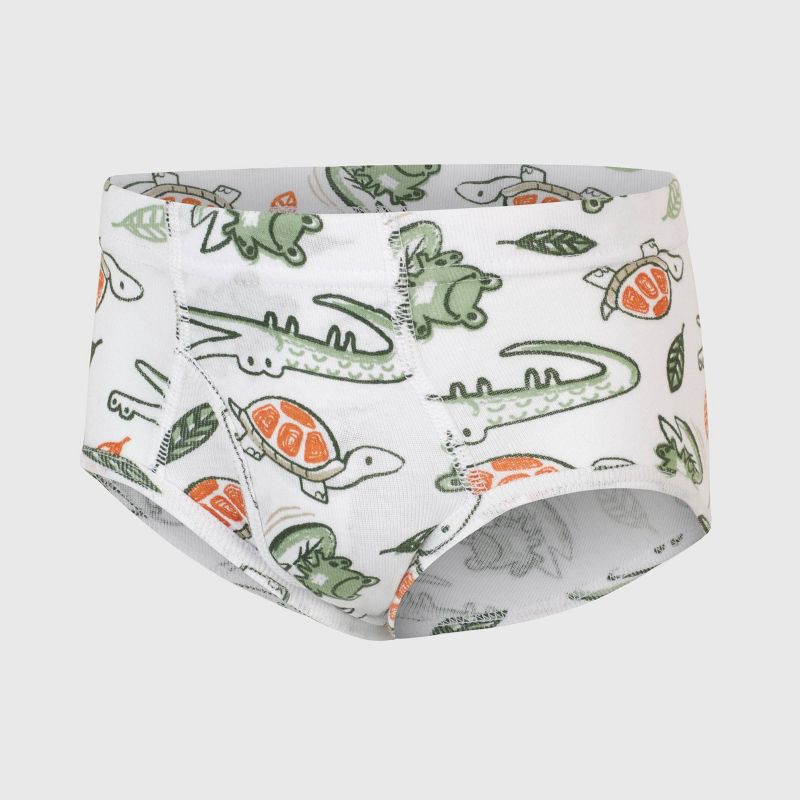 slide 4 of 5, Hanes Toddler Boys' 6pk Organic Cotton Briefs - 2T-3T: Tagless Knit Underwear, Pull-On Waistband, 6 ct