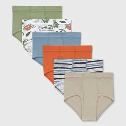 Hanes Toddler Boys' 6pk Organic Cotton Briefs - 2T-3T: Tagless Knit Underwear, Pull-On Waistband