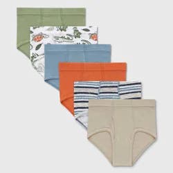 Hanes Toddler Boys' 6pk Organic Cotton Briefs - 2T-3T: Tagless Knit Underwear, Pull-On Waistband