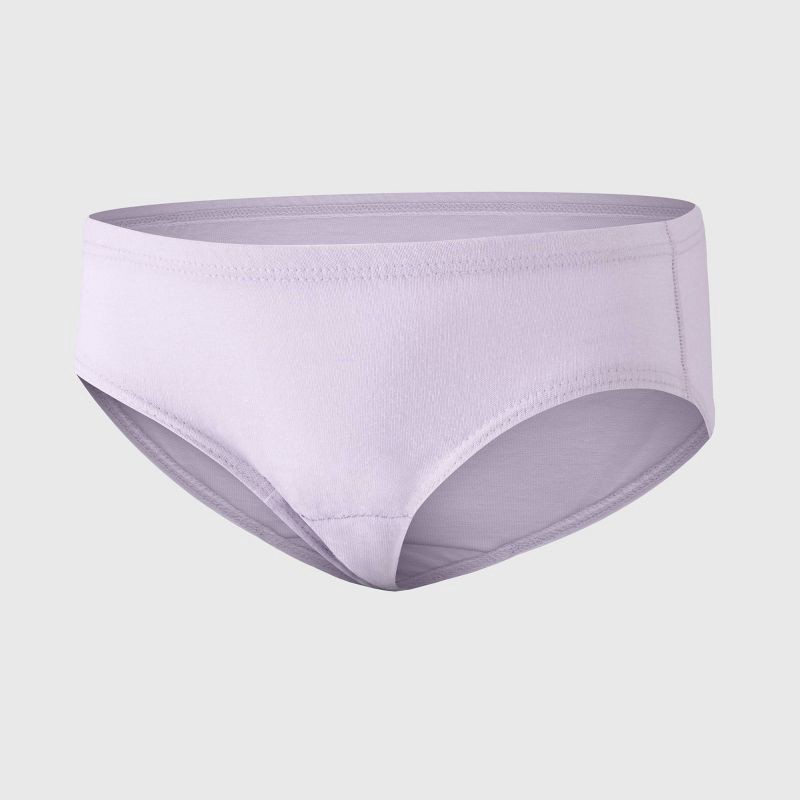 slide 4 of 5, Hanes Toddler Girls' 6pk Organic Cotton Hipster Underwear - 4T: Mid Rise Knit Panties, Full Waistband Elastic, Machine Washable, 6 ct