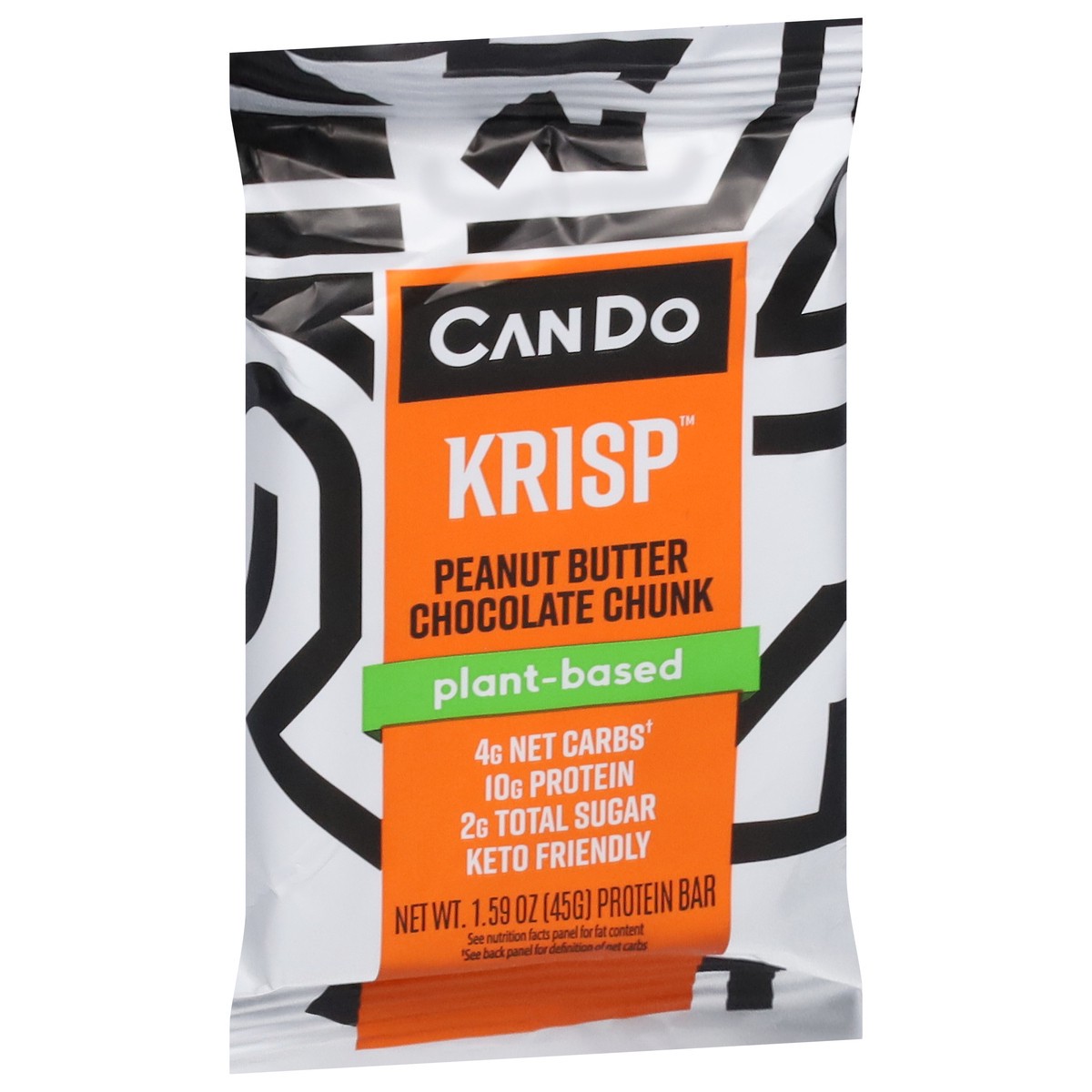 slide 2 of 9, CanDo Krisp Keto Friendly Plant-Based Peanut Butter Chocolate Chunk Protein Bar 1.59 oz, 1.59 oz