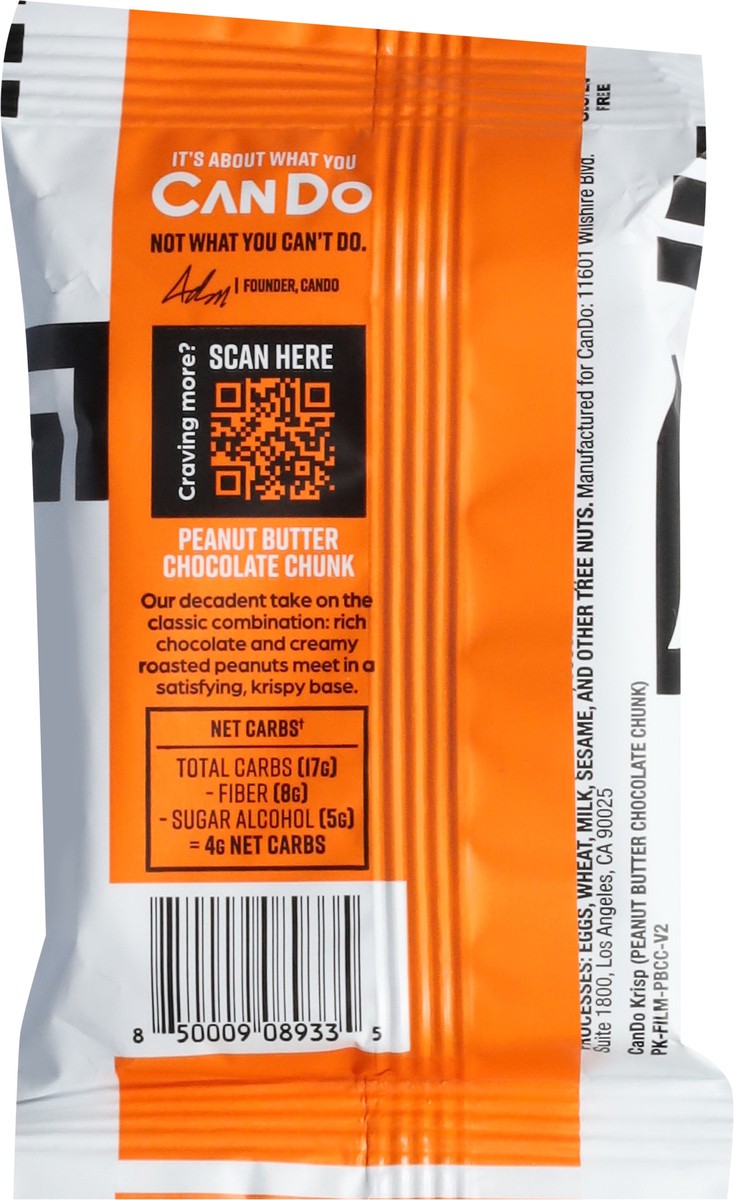 slide 6 of 9, CanDo Krisp Keto Friendly Plant-Based Peanut Butter Chocolate Chunk Protein Bar 1.59 oz, 1.59 oz