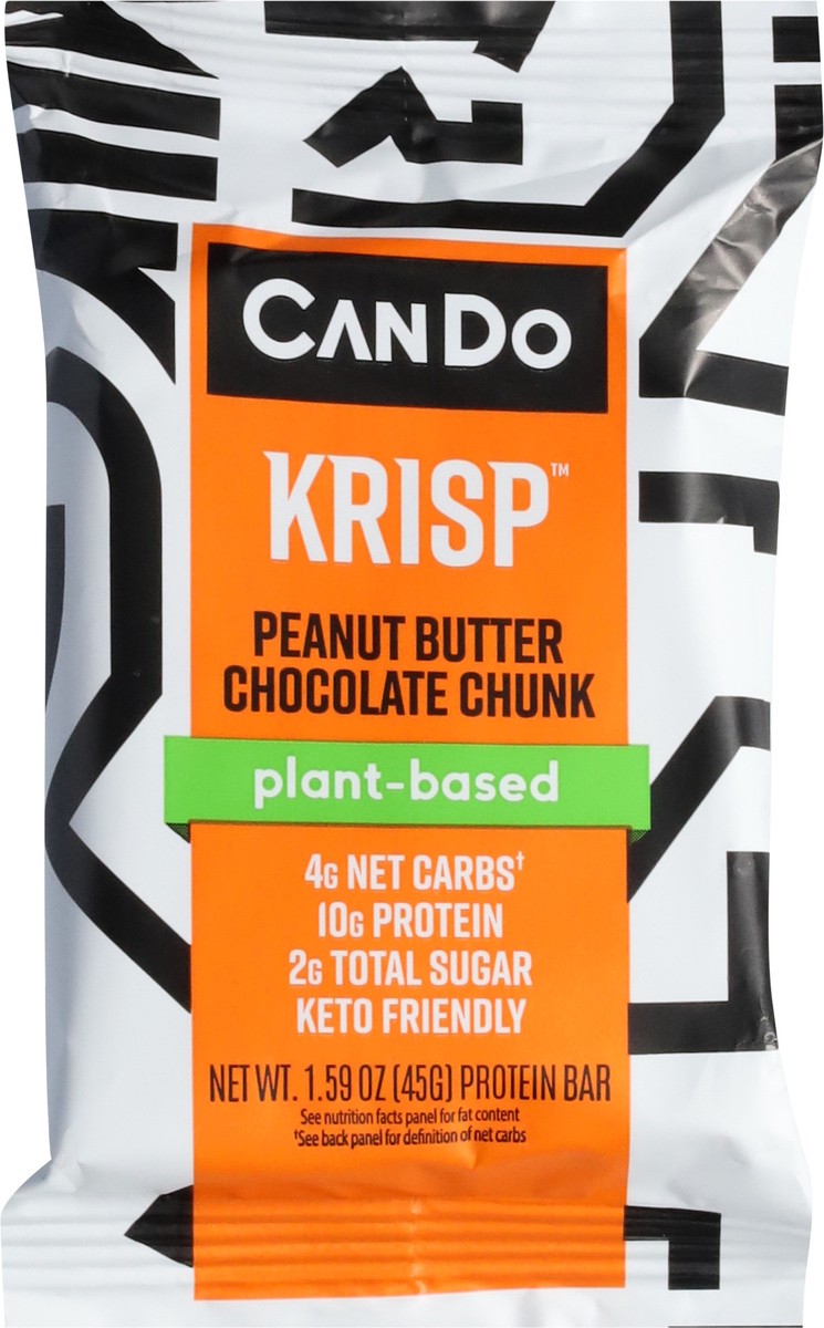 slide 3 of 9, CanDo Krisp Keto Friendly Plant-Based Peanut Butter Chocolate Chunk Protein Bar 1.59 oz, 1.59 oz