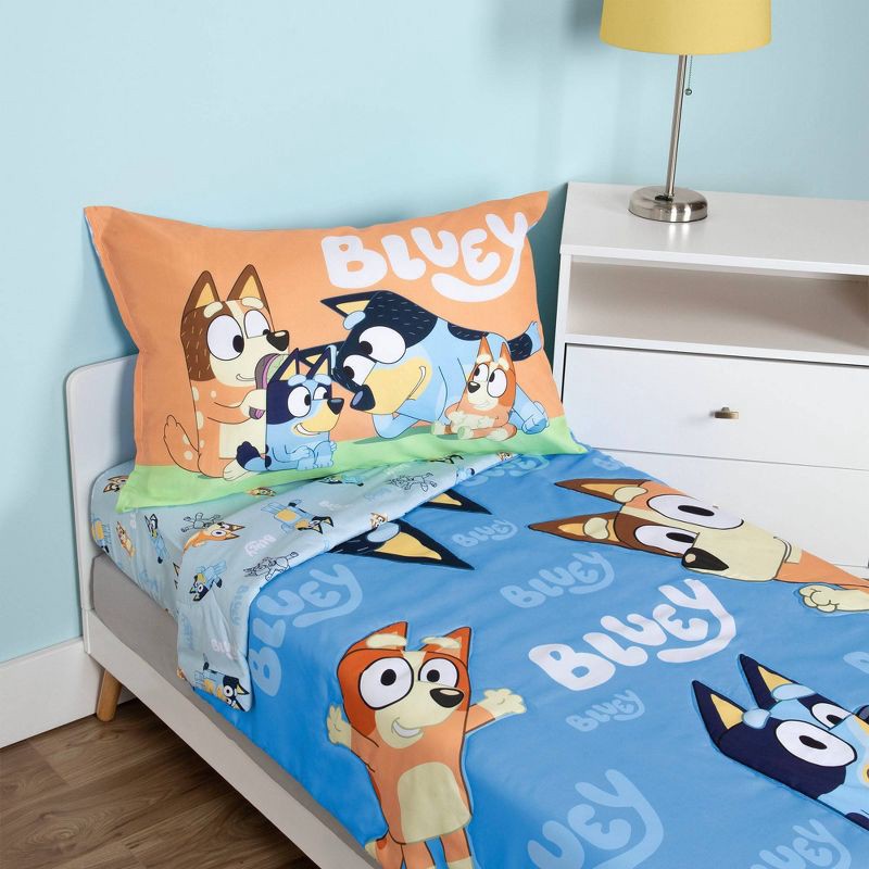 slide 7 of 8, Bluey Kids' 4pc Toddler Bed Set, 4 ct