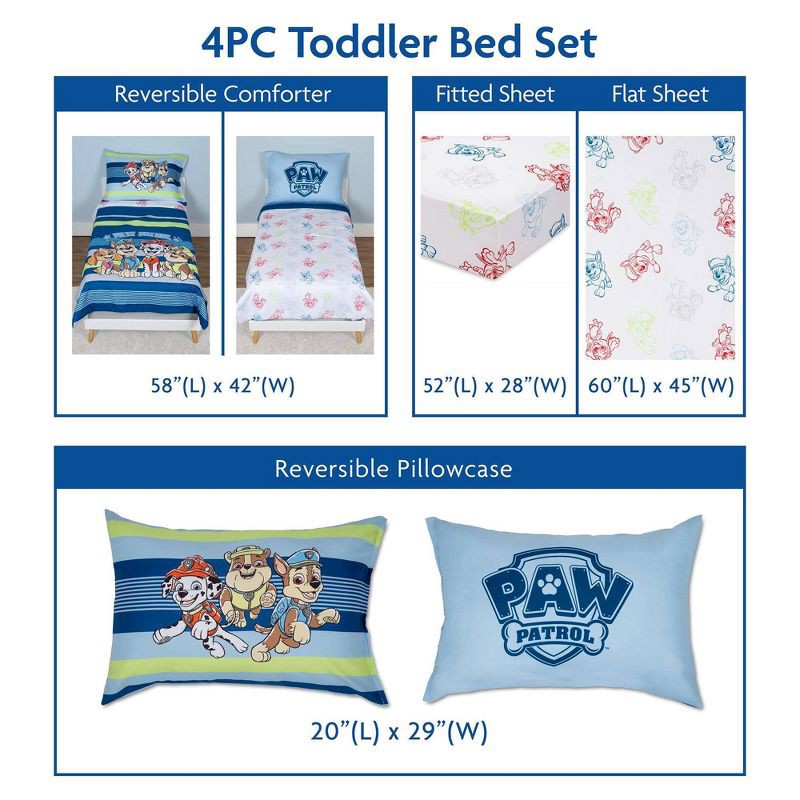 slide 8 of 8, PAW Patrol Kids' 4pc Toddler Bed Set, 4 ct