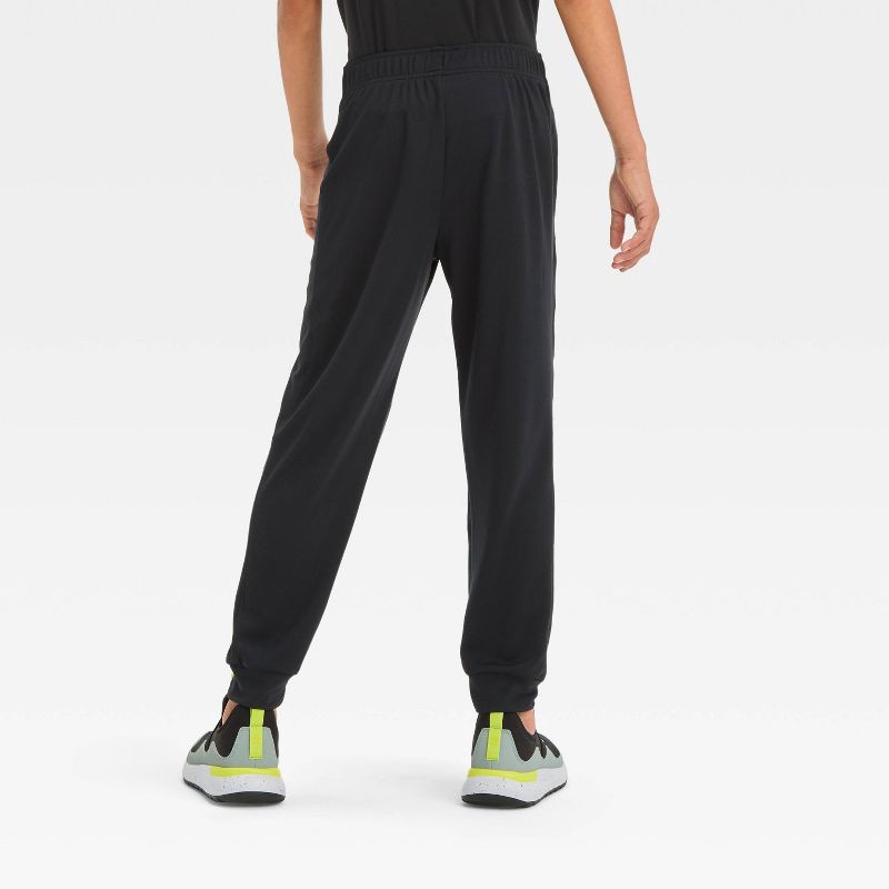 slide 2 of 3, Boys' Mesh Jogger Pants - All In Motion™ Black S: Lightweight, Moisture Wicking, Quick Drying, 1 ct