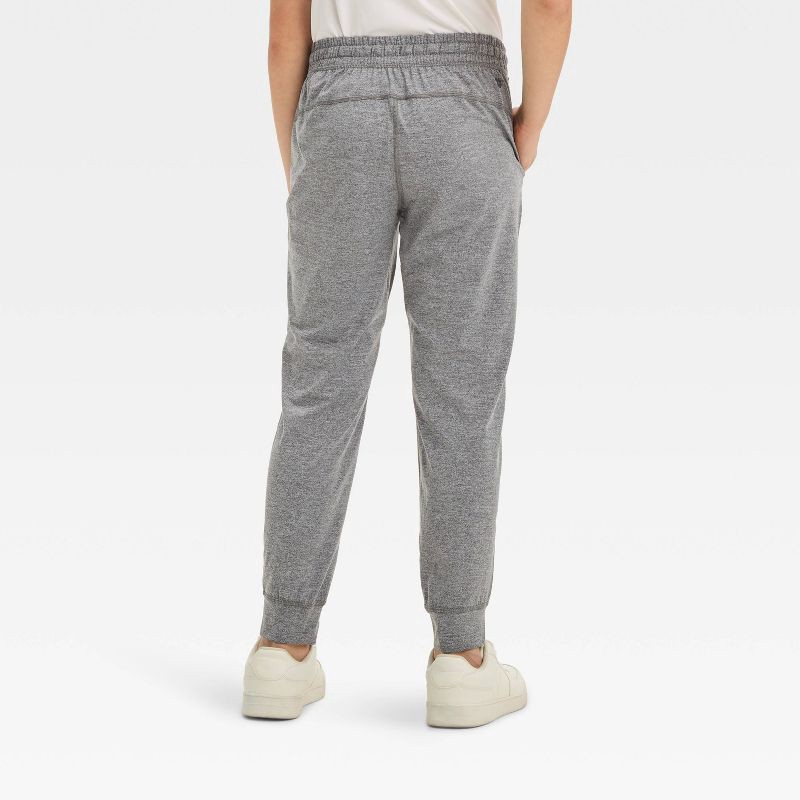 slide 2 of 3, Boys' Soft Stretch Jogger Pants - All In Motion™ Heather Gray S: Recycled Polyester, Quick Drying, 1 ct
