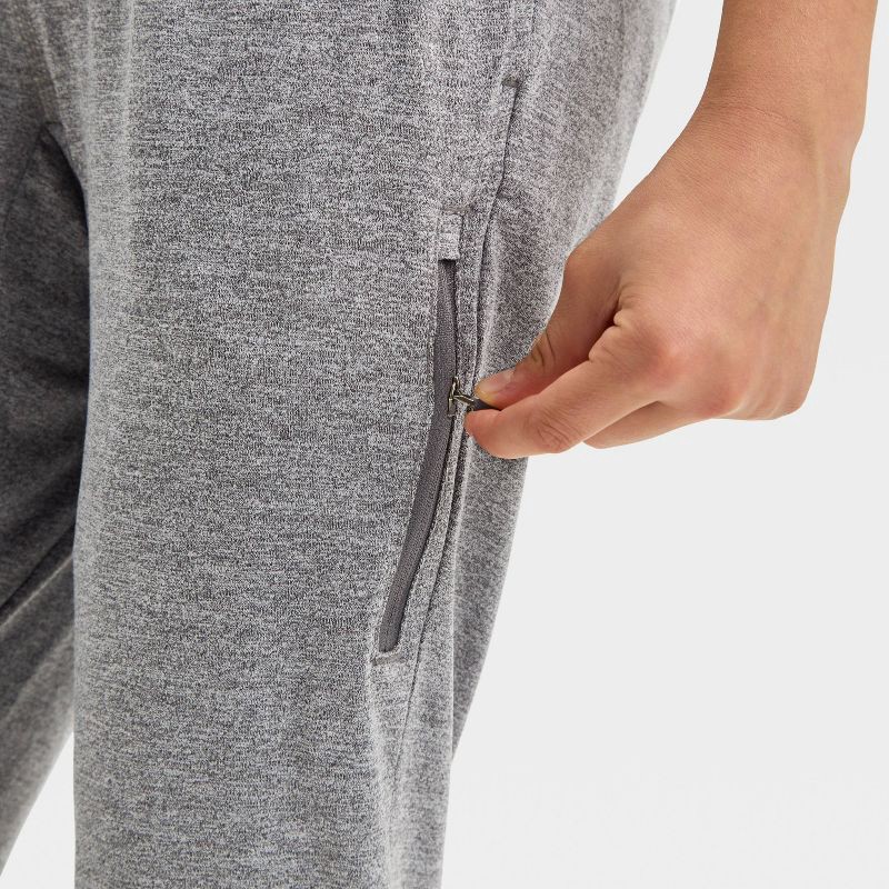 slide 3 of 3, Boys' Soft Stretch Jogger Pants - All In Motion™ Heather Gray M: Recycled Polyester, Quick Drying, 1 ct