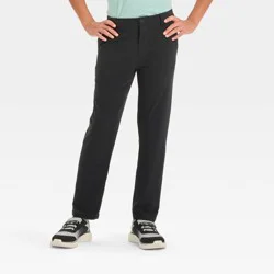 Boys' Golf Pants - All In Motion™ Black 8: Moisture Wicking, Adjustable Waistband, Quick Drying