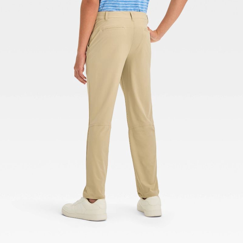 slide 2 of 3, Boys' Golf Pants - All In Motion™ Light Khaki 12: Moisture Wicking, Adjustable Waistband, Quick Drying, 1 ct