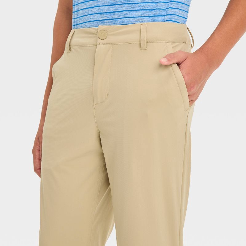 slide 3 of 3, Boys' Golf Pants - All In Motion™ Light Khaki 12: Moisture Wicking, Adjustable Waistband, Quick Drying, 1 ct