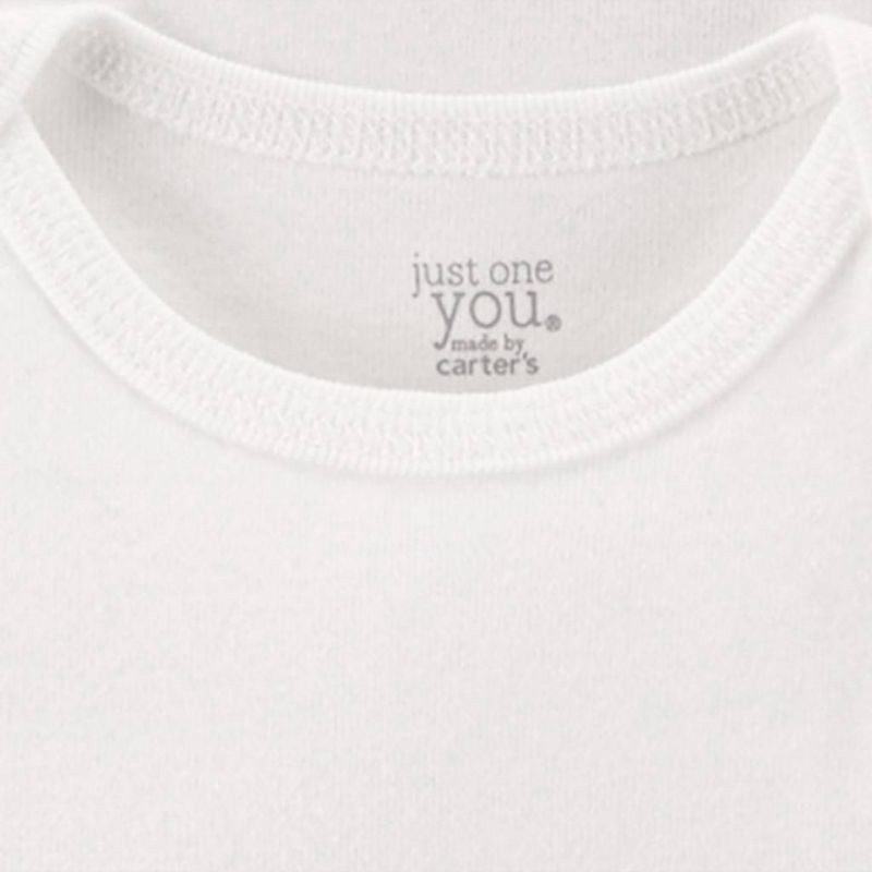 slide 5 of 6, Carter's Just One You® Baby 3pk Long Sleeve Bodysuit - White Preemie: 100% Cotton, Crew Neck, Crotch Snap, Tagless Design, 3 ct
