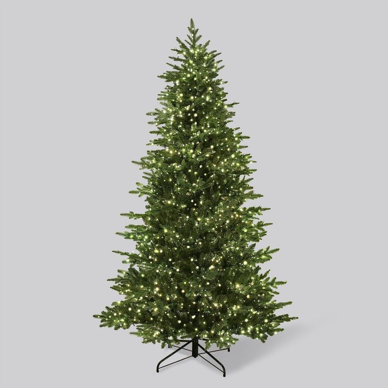 slide 4 of 10, Philips 7.5' Twinkle Tree Pre-lit Balsam Fir Artificial Christmas Tree with 2000 Multifunction, Dual Color LED Lights, Remote Control, and Dimmer, 1 ct