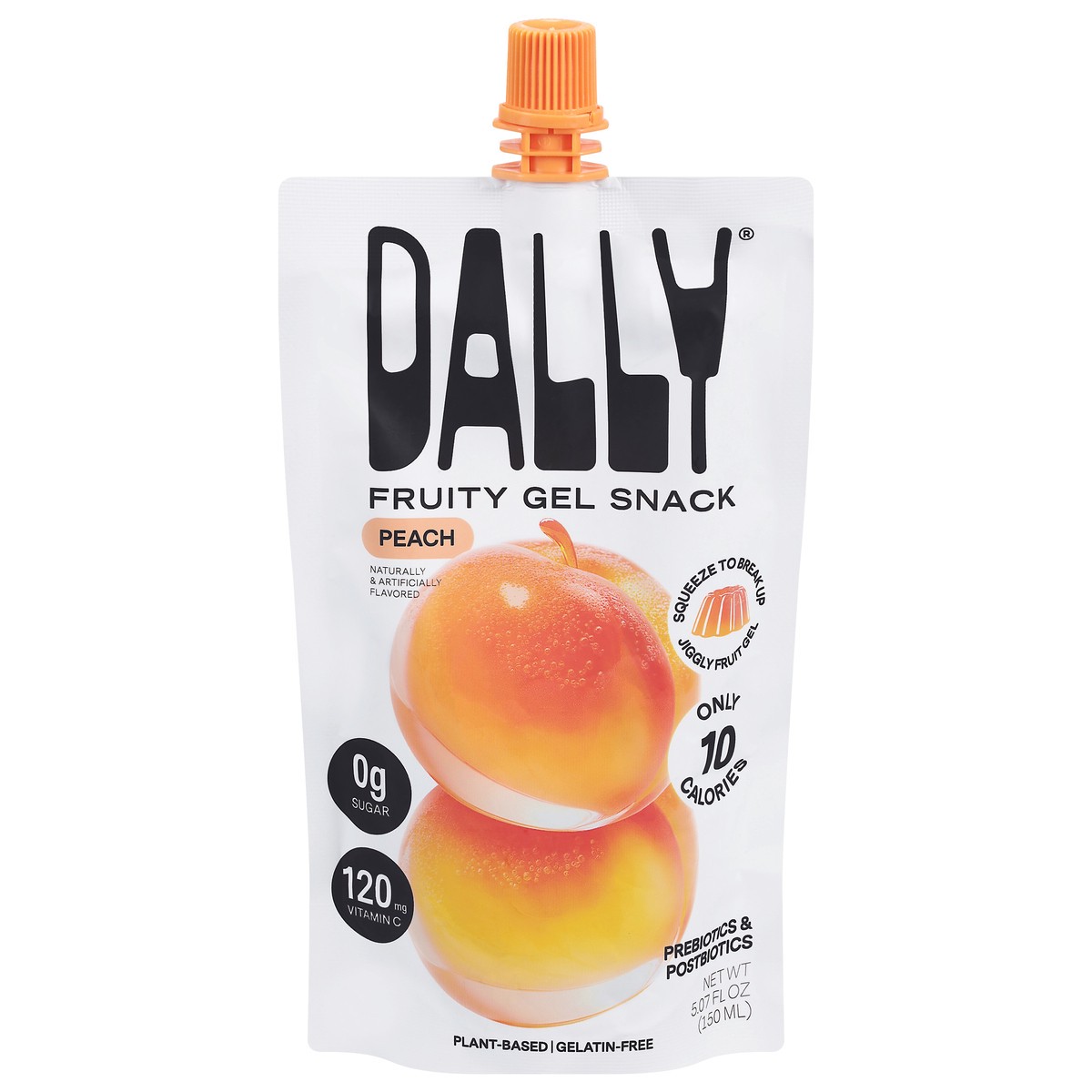 slide 1 of 14, Dally Peach Gel Fruit Snack 5.07 fl oz, 5.07 fl oz