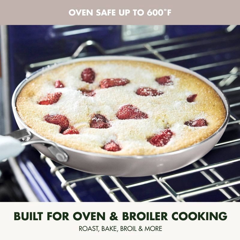 slide 8 of 10, GreenPan Nova 2pk Aluminum Ceramic Nonstick Fry pan Set with Stainless Steel Handle Clay: Lifetime Warranty, Induction Safe, 2 ct