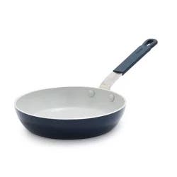 Bobby Flay 8" Ceramic Nonstick Aluminum Fry Pan Oxford Blue: Gas & Electric Compatible, PTFE & PFOA Free