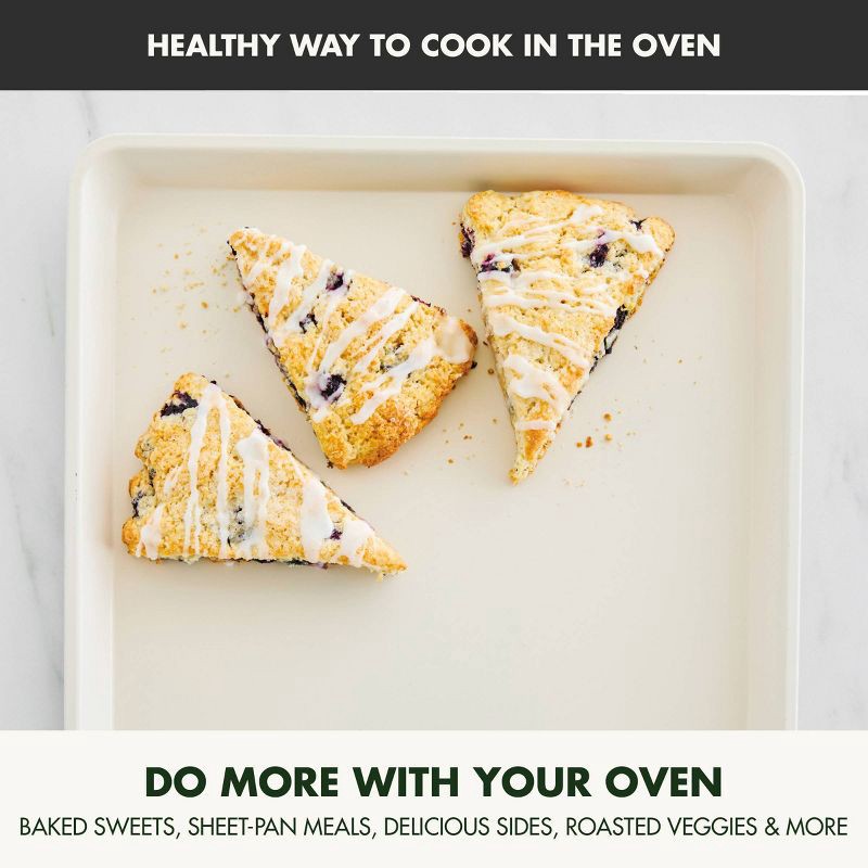 slide 5 of 9, GreenPan 18"x13" Nonstick Ceramic Cookie Sheet Black: Carbon Steel, Dishwasher-Safe, PFOA-Free, Baking Pan, 1 ct