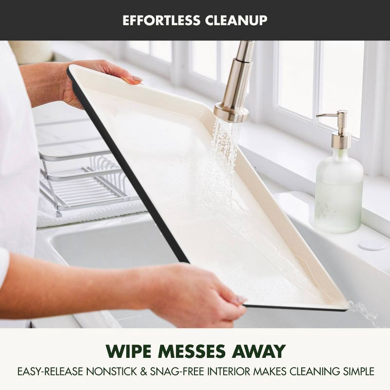 slide 8 of 9, GreenPan 18"x13" Nonstick Ceramic Cookie Sheet Black: Carbon Steel, Dishwasher-Safe, PFOA-Free, Baking Pan, 1 ct