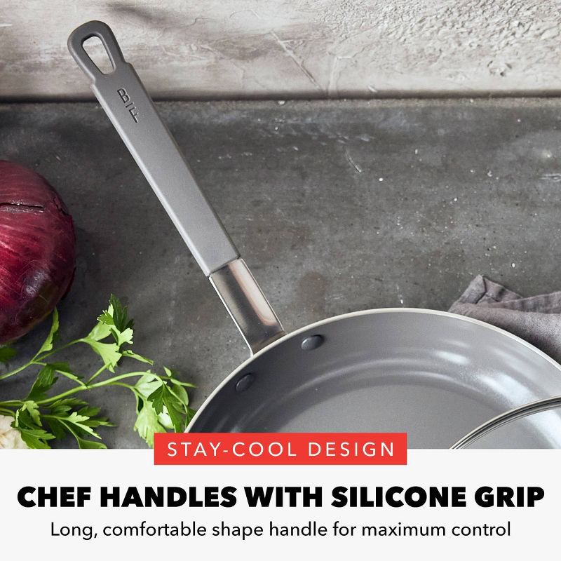 slide 6 of 11, Bobby Flay 12" Stainless Steel Ceramic Nonstick Covered Fry Pan, 1 ct