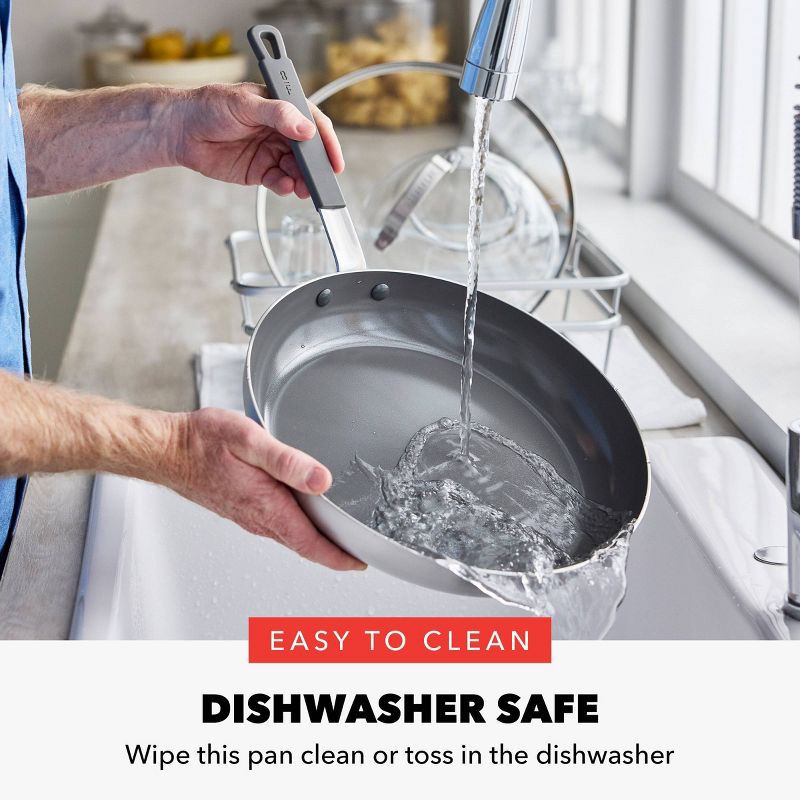 slide 9 of 11, Bobby Flay 12" Stainless Steel Ceramic Nonstick Covered Fry Pan, 1 ct