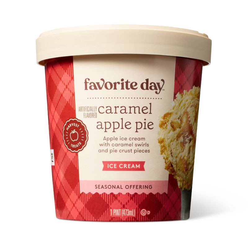 slide 1 of 3, Frozen Caramel Apple Pie Ice Cream - 1pt - Favorite Day™, 1 pint