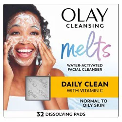 Olay Cleansing Melts with Vitamin C Face Cleanser - 32ct: Paraben-Free, Sulfate-Free, For Normal, Combination, Dry Skin